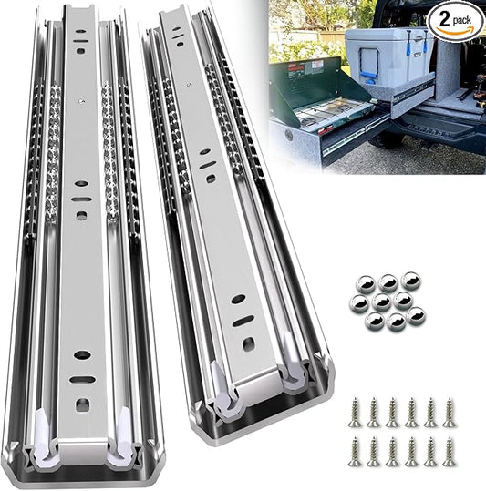 SLIDEWAY Heavy Duty Drawer Slides 1 Pair 12 14 16 18 20 22 24 32 40 Inch 150 Lbs Full Extension Ball Bearing Sliding Rails Cabinet Runners Tracks Tool Box Glides-28