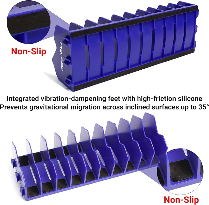 Cenfoge Plier Organizer, Plier Rack, Plier Holder and Cutter Organizer with Non-Slip Rubber Base, PlierOrganizer for Tool Box Drawer, 20 Slots, Tool Storage, Plier Rack (2 PC-Blue)