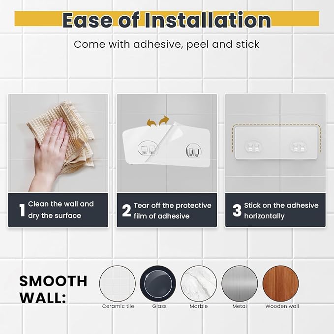 OMAIRA 3-Pack Shower Caddy with Soap Holder, Adhesive Rustproof No-drill Strudy Loading Inside Shower Organizer Shelves Rack Storage Bathroom Organization for Smooth Wall Glass Tile, Sliver (Large)