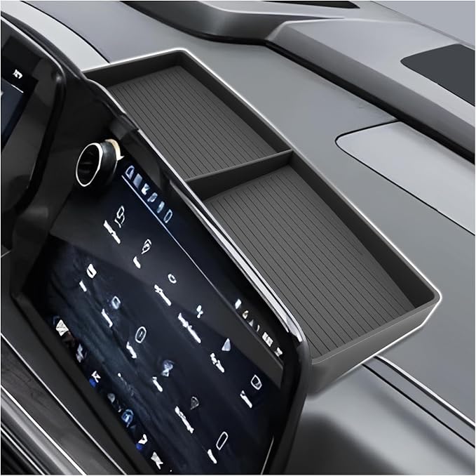 SXCY for 2026 Chevy Tahoe Dashboard Organizer Tray for 2025 2026 Chevy Tahoe Suburban Accessories Screen Back Console Tray 2026 Chevy Tahoe Suburban Behind Dash Console Organizer