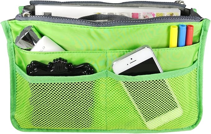 Wrapables® Unisex Bag Insert Organizer, Travel Bag Organizer - Green