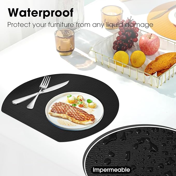 Drawer and Shelf Liner, Non-Slip Kitchen Cabinet Liners Non-Adhesive Thick Strong Grip Waterproof Washable Mats Protect Dresser Shelves Cupboard Bathroom Cabinets, Black, 18 in X 30 FT