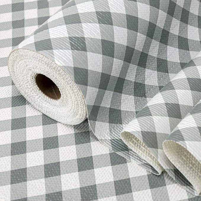 Shelf Liners Non Adhesive 5Rolls*17.7'' X 96'' Drawer Liner for Kitchen Cabinets, Waterproof Shelf Liners Durable Anti-Slip for Kitchen Cabinets Cupboard Liner
