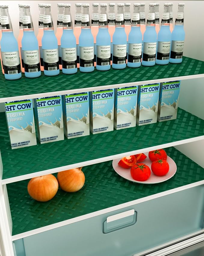 Shelf and Drawer Liner for Kitchen Cabinet, Non-Adhesive 24in x 360in Waterproof Contact Paper Refrigerator Liners Thickened Durable EVA Material Non Slip Mat for Dresser Cupboard Pantry Protector