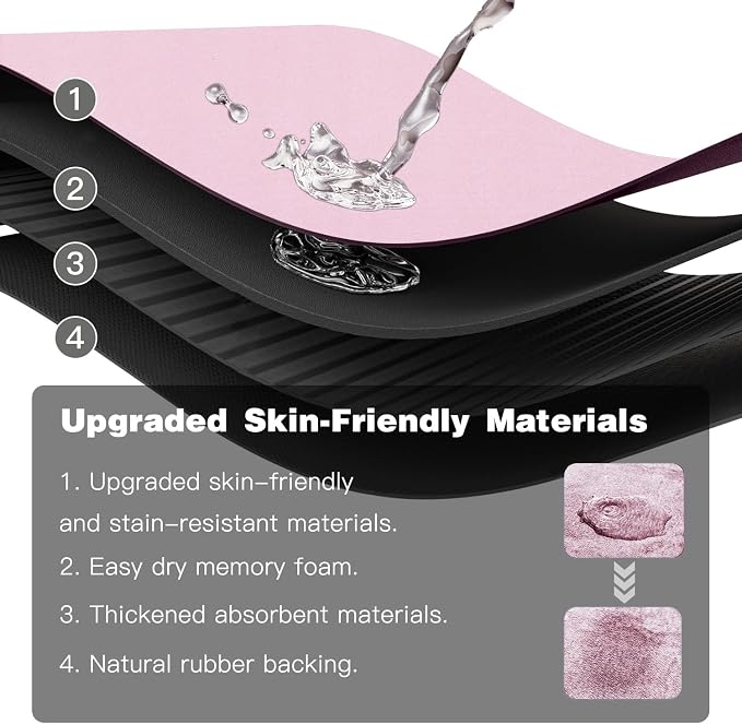 TYUU Bath Mat, Bathroom Rugs Non Slip Washable Thin Absorbent Quick Dry Bath Mat Fits Under Door Bathroom Floor Mat Perfect for Bath, Shower, or Sink 20"x48" Pink