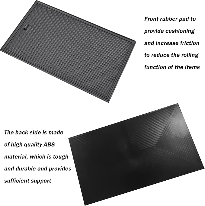 Center Console Organizer Compartment Cover Compatible with 2014-2018 Sierra/Silverado 1500 Accessories 2015-2019 Silverado/Sierra 2500 3500HD Insert Secret Pocket Lid Hidden Tray, Black