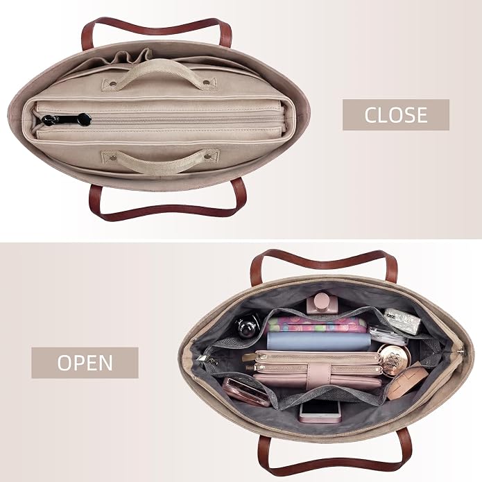 VANCORE Purse Organizer Insert for Handbags,Tote Bag Organizer Insert with Zipper Bag,Premium Handbag Organizer Inside Liner for Women