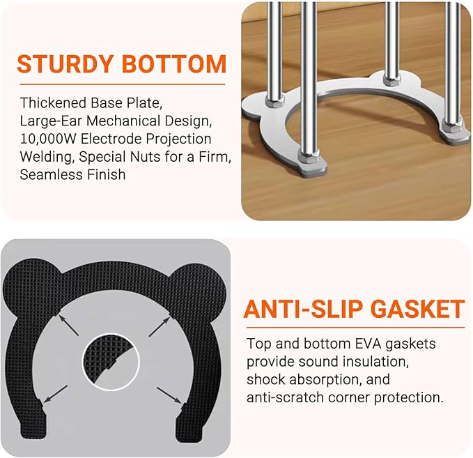 Undermount Sink Brackets,Stainless Sink Support,18.1"-31.1" Adjustable Under Sink Support Legs,Sink Repair Install System for Bathroom and Kitchen,4 Rods