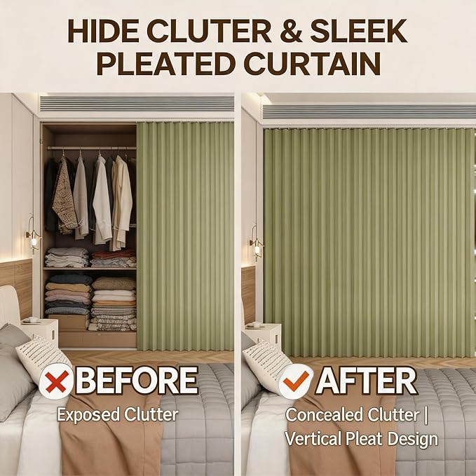 Magnetic Self-Adhesive Cabinet Liner for Shelves, No-Drill Folding Organizer for Closets, Under Sink Storage Solution for RV & Laundry Room, Blackout Design