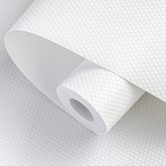 Shelf Liners 13 inch x 20 ft Kitchen Cabinets Liner Non-Stick Drawer Liners Drawer Mats EVA Protector Shelving Cupboard Lining (White, 13 inch x 20 ft)
