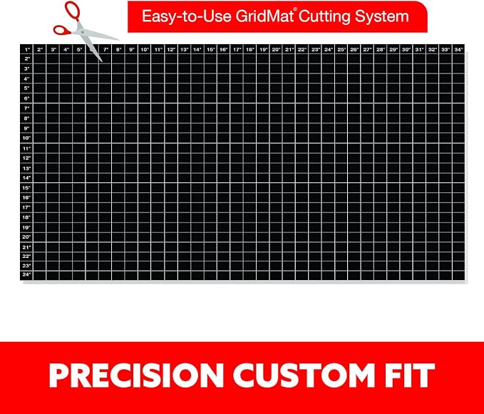 GridMat® Under Sink Mat Cabinet Liner, Precision Custom Fit with Exclusive GridMat® Cutting System, Waterproof, Premium Thick, Ultimate Absorption, Kitchen Bathroom Laundry (Charcoal, 24x34 Inches)
