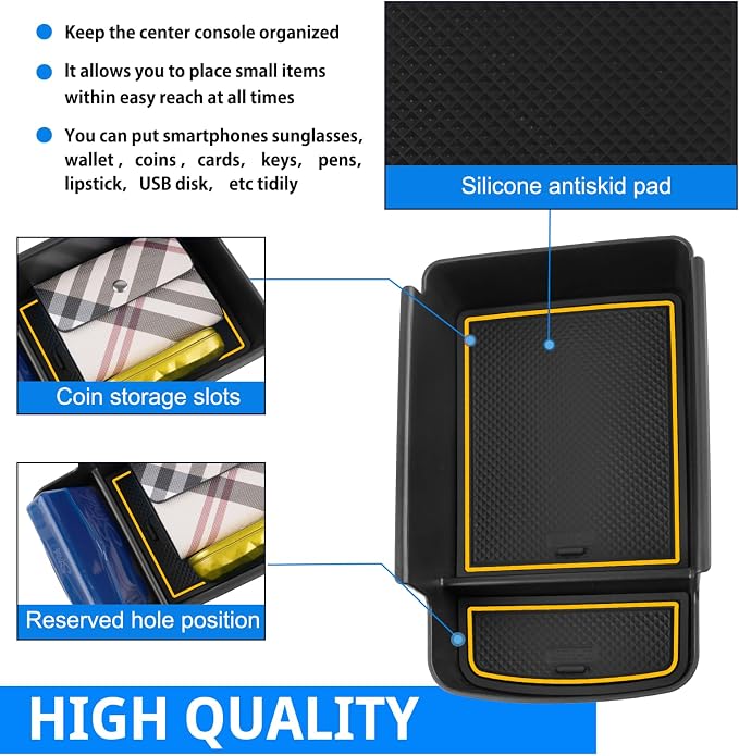SHAOHAO 2025 2026 Chevy Trax Center Console Organizer Tray Compatible with 2024 2025 2026 Chevy Trax Accessories (LS/1RS/LT/2RS/ACTIV) Armrest Storage Box Organizer 2024 2025 2026 Trax Insert Tray
