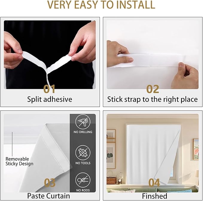 Under Sink Curtain for Closet, Privacy Short Cabinet Curtain Self Stick Adhesive Desk Skirt for Kitchen Classroom, Dark Grey, 47" W x 20" L