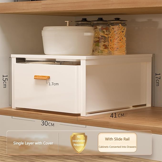 Pull Out Drawers for Cabinets Cabinet Extendable Basket Expandable Drawer Pull Out Drawer Drawer without Drilling Kitchen Organizer Steel Material for Kitchen Living Room Bedroom