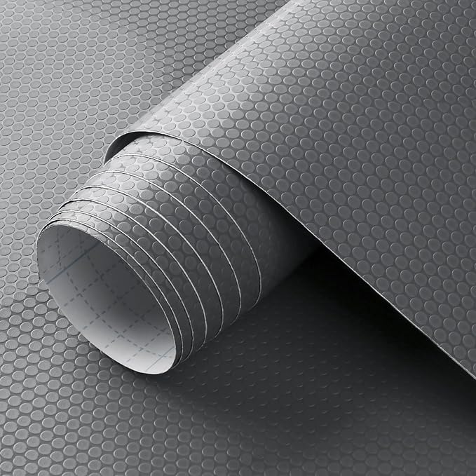 WochiTV Adhesive Shelf Liner 11.8 X 120 Inches Peel and Stick Kitchen Liner for Cabinets, Drawers Removable Protector Mat Waterproof Contact Covering for Dresser Pantry Countertops Shelves, Gray