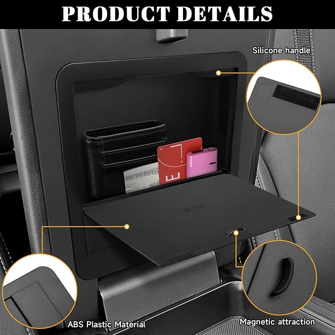 4PCS Center Console Organizer Compatible with Honda 2023-2025 2026 Pilot & 2026 Passport Accessories Armrest Divider Hidden Storage Box Organizer Divider Compartment Tray