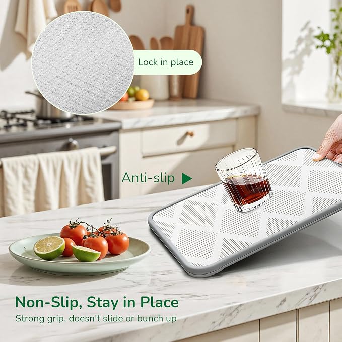 Shelf and Drawer Liner for Kitchen Cabinets 18In x 30FT Non-Adhesive Shelf Liner Non-Slip Strong Grip Cabinet Liner Waterproof Thickened Easy to Clean Drawer Mats Protect Pantry, Tool Box, Dresser