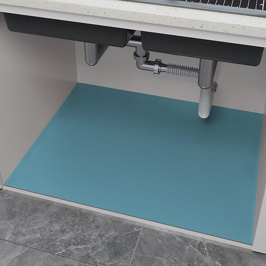 Under Sink Mats-31" x 20" (Cut-to-Fit) Absorbent Shelf Liner for Kitchen&Bathroom Cabinets | Non-Slip, Quick-Dry Cabinet Liner for Under Sink, Vanity & Utility Storage (Navy, 31''x20'')