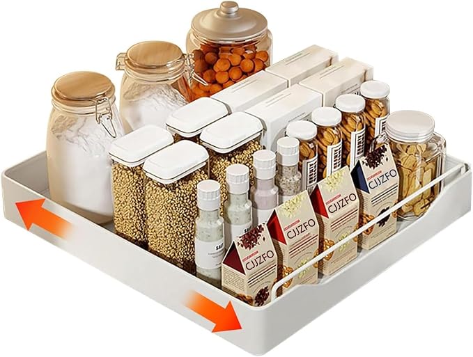Pull Out Drawers for Cabinets Expandable Drawer Pull Out Drawer Kitchen for Gluing Kitchen Organizer Organizer No Drilling and Nailing Required Cabinet Organizer
