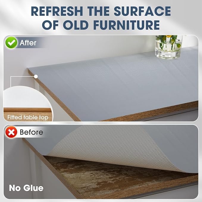 Drawer and Shelf Liner, Non-Slip Kitchen Cabinet Liners Non-Adhesive Thick Strong Grip Waterproof Washable Mats Protect Dresser Shelves Cupboard Bathroom Cabinets, Pure Gray, 12 in X 30 FT
