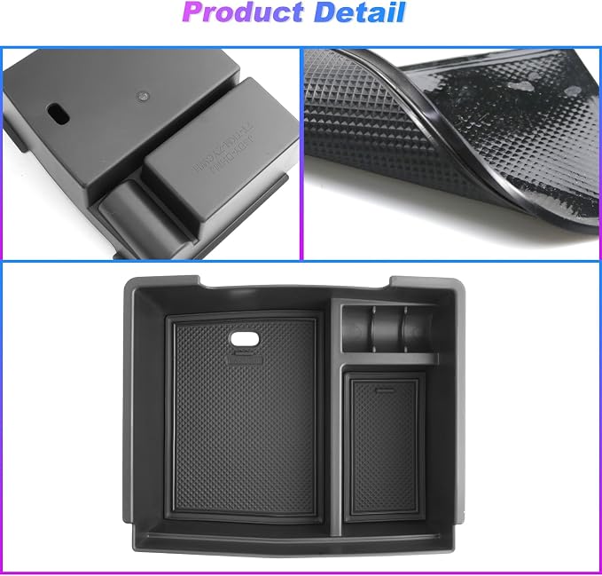 SXCY for 2024 2025 2026 Toyota Tacoma Center Console Organizer for 2024 2025 2026 Tacoma Accessories for 2024-2026 Toyota Tacoma Console Organizer Tray 2026 Tacoma Limited Accessories (w/USB Hole)