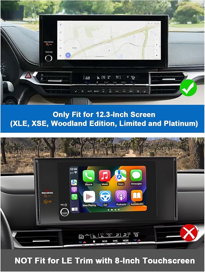 CDEFG 3PCS for 2025 2026 Toyota Sienna Center Console Organizer Dash Storage Box for Toyota Sienna 2025 2026 Accessories for 12.3-Inch Touchscreen Dash Tray Behind-Screen Organizer(Not for LE Trim)
