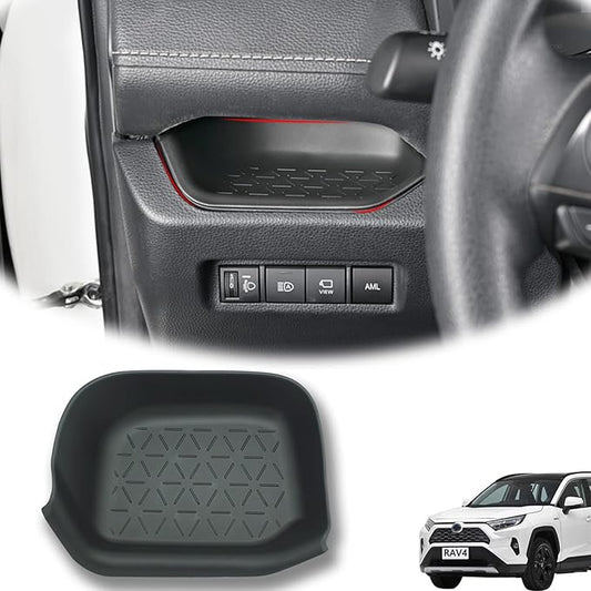 for RAV4 Driver Storage Box Organizer Mat Driver's Interior Insert Tray Center Console Organizer Tray Compatible with Toyota RAV4 2023 Accessories 2022 2021 2020 2019 - Non-Slip Anti-Dust