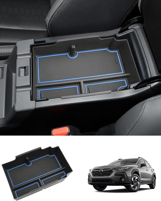 2024 2025 2026 Crosstrek Center Console Organizer for Subaru Crosstrek (Base/Premium/Sport/Limited/Wilderness), Durable ABS Console Tray Insert 2026 Crosstrek&Impreza Accessories (Blue)