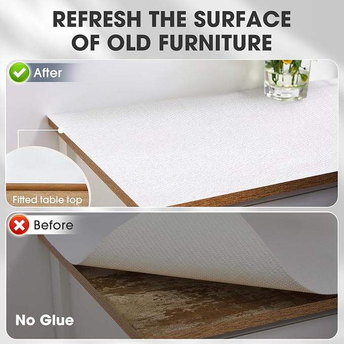 Drawer and Shelf Liner, Non-Slip Kitchen Cabinet Liners Non-Adhesive Thick Strong Grip Waterproof Washable Mats Protect Dresser Shelves Cupboard Bathroom Cabinets, White, 20 in X 30 FT