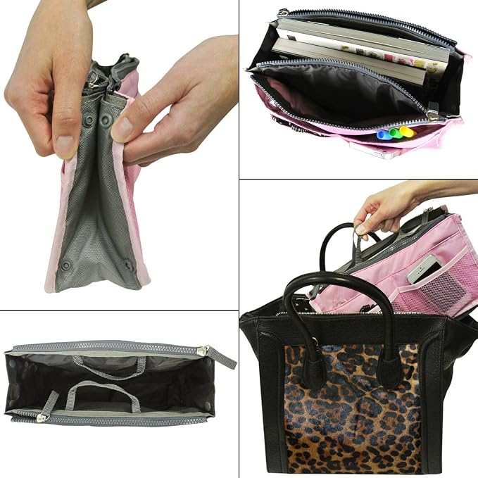Wrapables® Unisex Bag Insert Organizer, Travel Bag Organizer (Pink)
