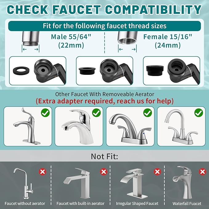 CECEFIN 1440° Rotating-Faucet-Extender Sink Aerator - 1080°+360° Large-Angle Splash Tap Extension with 2 Water Outlet, Swivel Multifunctional Robotic Arm for Kitchen/Bathroom, Black
