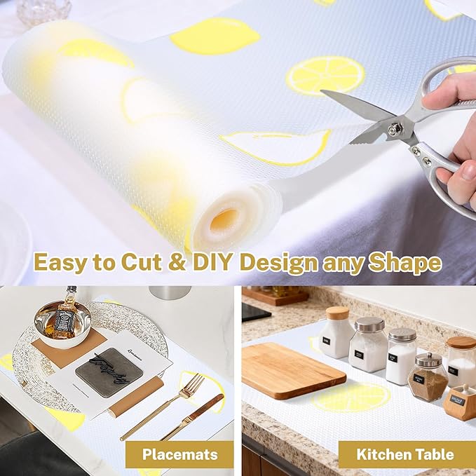 Shelf Liners Drawer Shelf and Cabinet Liner 12in x 20FT, Non Adhesive Non-Slip Waterproof Liners Protect Kitchen Cabinets and Cupboard Shelves, Bathroom Dresser Drawers Table Mats, Pantry Cover Pads