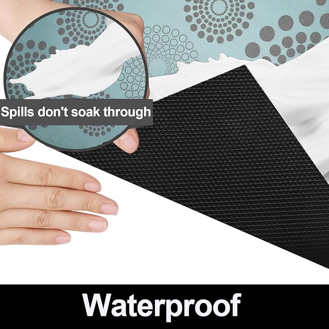 AiBOB Waterproof Under Sink Mat, Absorbent Quick Dry Sink Liners Protect Cabinets, Durable Shelf Liners, Slip Resistant and Non-Adhesive, 24X68, Blue Grey