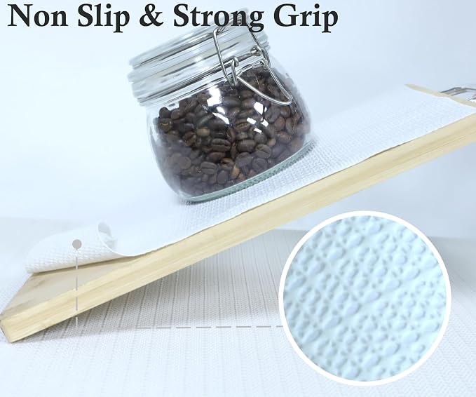 Shelf Liners for Kitchen Cabinets 20 Inch Wide X 20 Ft Non Adhesive Cabinet Drawer Liner Non Slip Water Oil-Proof Strong Grip Pantry Refrigerator Shelves Bathroom Drawer Mat Cupboard Closet Liner