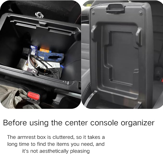 3PCS Center Console Organizer for Honda 2023 2024 2025 2026 CRV Accessories Middle Console Organizer CR-V Interior Armrest Insert Tray Hidden Storage Box Secret Compartment