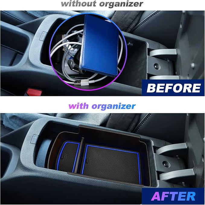 SXCY Fit for 2024 2025 2026 Buick Envista Center Console Organizer for 2024-2026 Buick Envista Accessories Console Tray Armrest Storage Box for 2024 2025 2026 Buick Envista Console Organizer (blue)