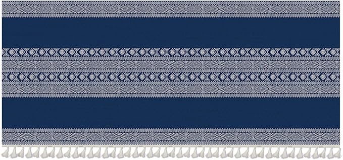 Kitchen Curtain Under The Sink Privacy Dust Proof Cabinet Curtains Short Curtains for Kitchen Waredore Laundry Room Navy Blue, 23.6" W x 15.7" L (Pack of 1)