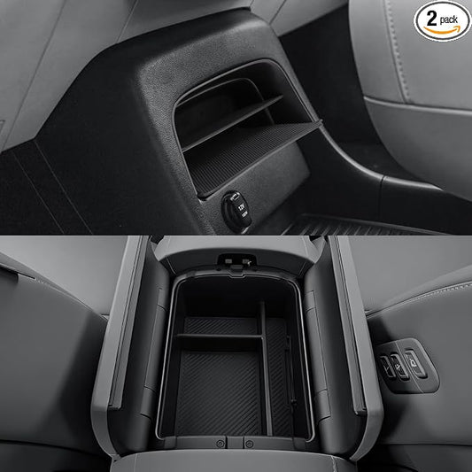 CDEFG 2Pcs for 2026 Hyundai Palisade Center Console Organizer for 2026 Hyundai Palisade Accessories Middle Console Armrest Storage Box (Only for 7-Seater Split Armrest)