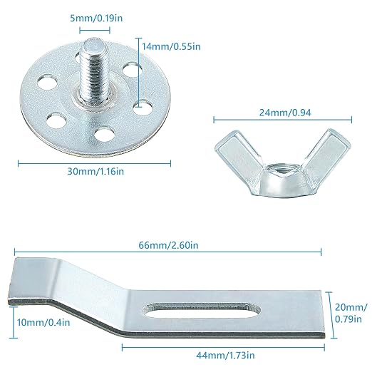 Enhon Undermount Sink Clips Kit 60 Pack, Sink Mounting Brackets, Heavy Duty Installation Hardware Fasteners for Kitchen Bathroom Countertop Vanity Sinks
