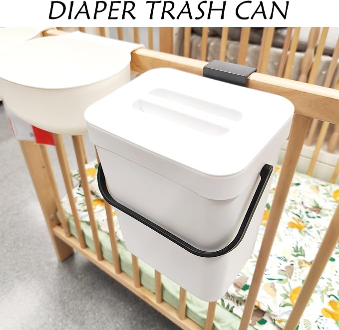 stonespace 1.3 Gal Kitchen Compost Bin, Hanging Trash Can for Cabinet Door | Under Sink Mountable, Compost Pail, For Kitchen, For Countertop