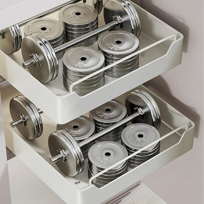 Pull Out Cabinet Organizer Out Drawer Storage Shelves No Drill Or Nailing Needed Pantry Cabinet Roll Out Sliding Drawer Storage Tray Space Saving Solution for,L