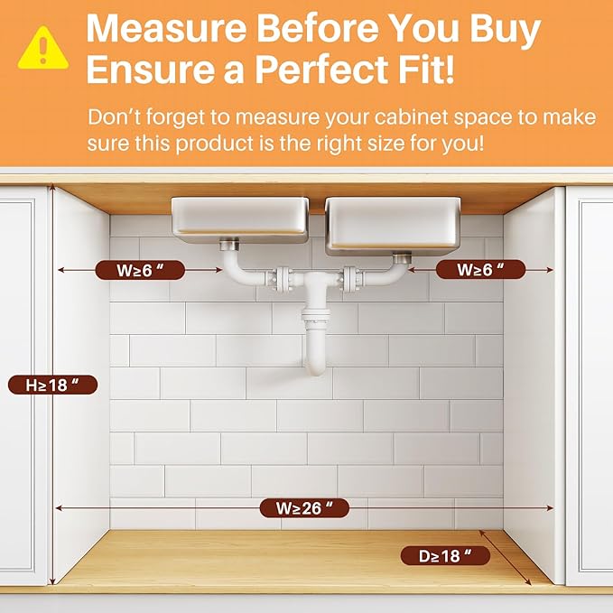 PXRACK Under Sink Organizer, 1-Pack 3-Tier Height Adjustable Thickened Metal Pull out Cabinet Organizer Shelf, Slide out Storage Drawer Rack for Bathroom Kitchen Pantry Home Organization, Black