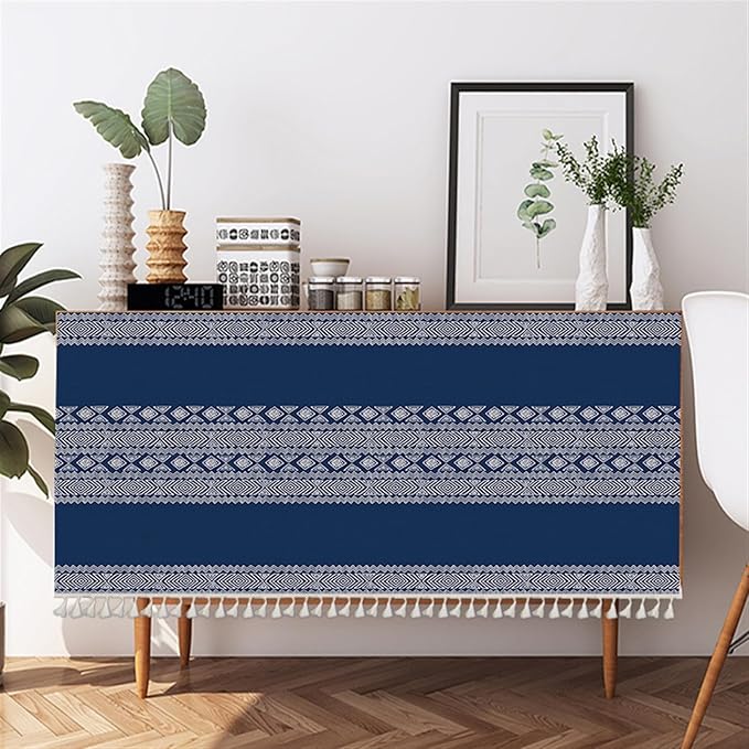Kitchen Curtain Under The Sink Privacy Dust Proof Cabinet Curtains Short Curtains for Kitchen Waredore Laundry Room Navy Blue, 39.4" W x 27.6" L (Pack of 1)