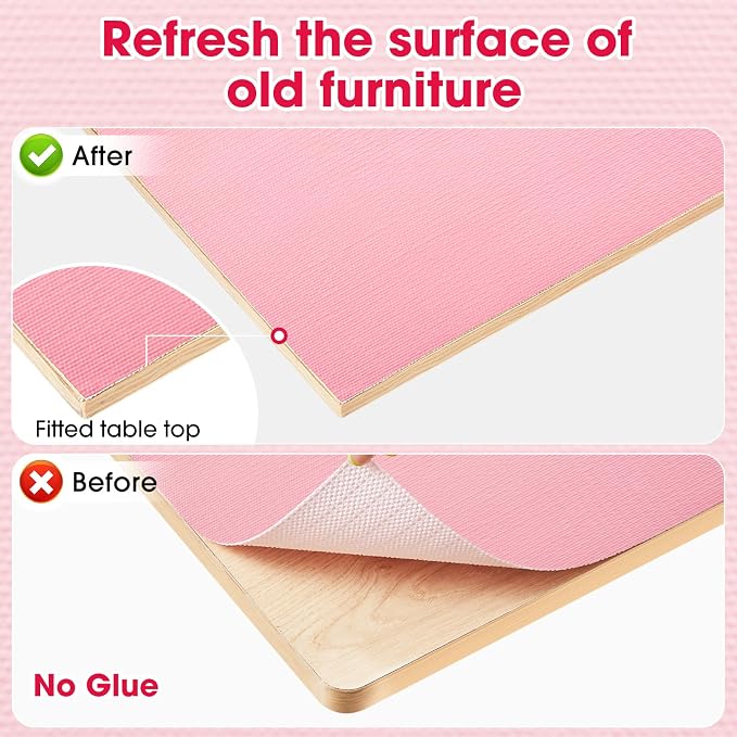 Drawer and Shelf Liner, Non-Slip Kitchen Cabinet Liners Non-Adhesive Thick Strong Grip Waterproof Washable Mats Protect Dresser Shelves Cupboard Bathroom Cabinets, Pink, 24 in X 10 FT