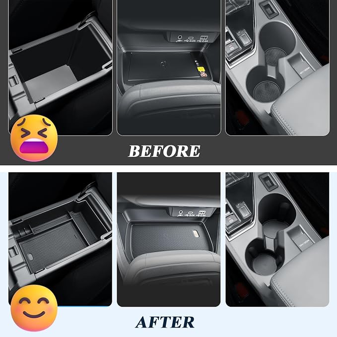 BIBIBO 3Packs 2024 2025 2026 Crosstrek Center Console Organizer for 2023-2026 Subaru Crosstrek&2024+Subaru Impreza Console Trays+ Insert Cup Holder& Wireless Charging Mats Crosstrek 2024 2025 2026