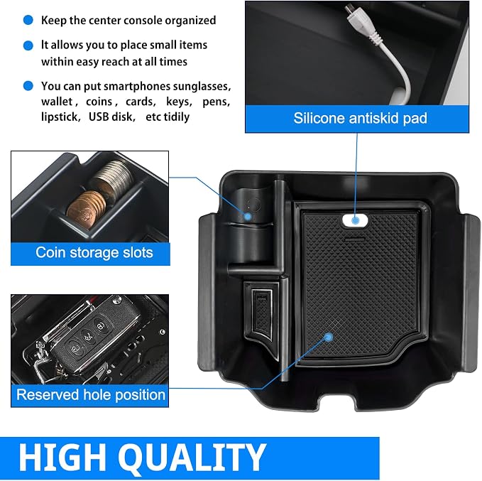 SHAOHAO for 2024 2025 Acura Integra Center Console Organizer Compatible with 2023 2024 2025 Acura Integra Accessories Armrest Insert Storage Box Console Tray Integra 2025 Interior Accessory Organizer