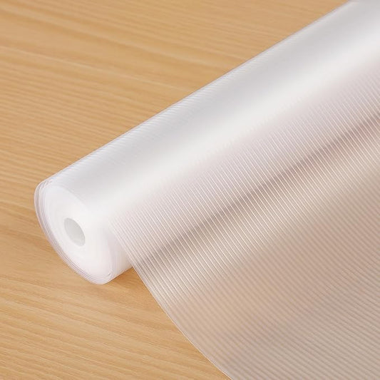 Shelf Liners 15 inch x 20 ft Shelf Liners for Kitchen cabinets nonstick Lining Drawer Mats EVA Protector for Cupboard (Clear Ribbed,15 inch x 20 ft)