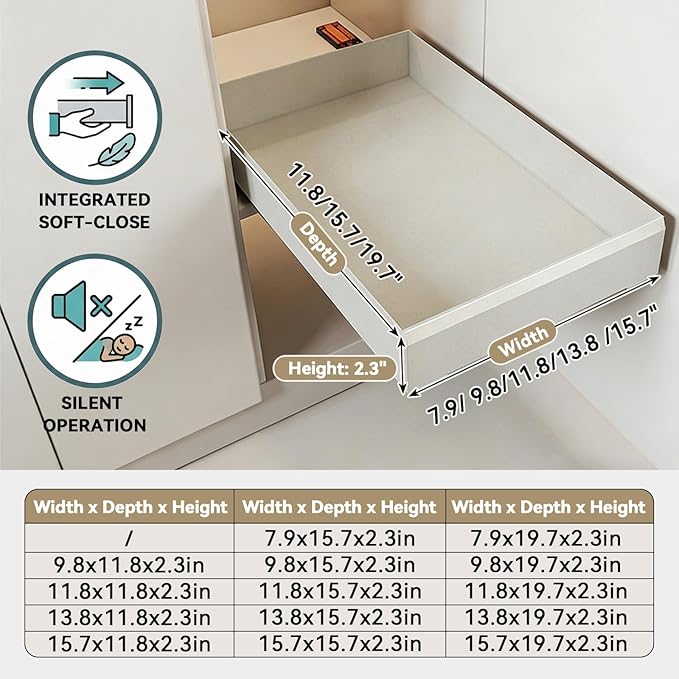 Pull Out Cabinet Organizer, Slide Out Drawers for Kitchen Cabinets, Heavy Duty Cabinet Pull Out Shelves with Adhesive Mount, No-Drill Space Aluminum Rolling Tray for Pantry, Bathroom & Base Cabinets