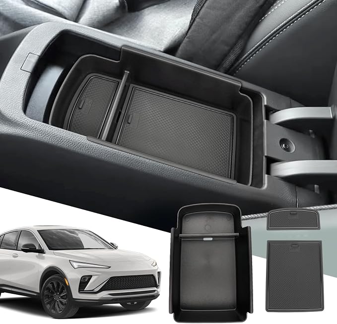 SXCY Fit for 2025 2026 Buick Envista Center Console Organizer for 2024 2025 2026 Buick Envista Accessories Armrest Console Tray for 2024 2025 2026 Buick Envista Middle Console Organizer (black)
