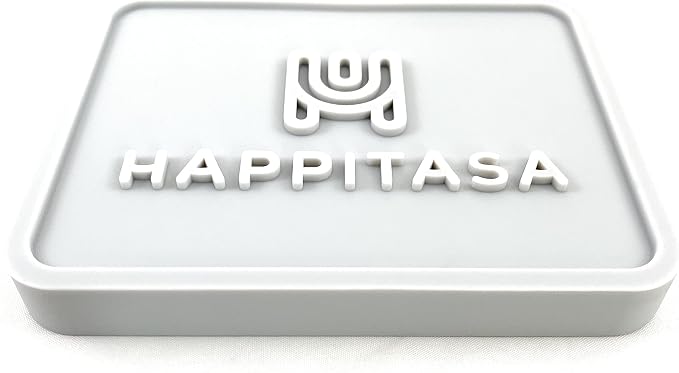Silicone Soap Dish Tray and Sponge Holder with Drain Chute, Rectangular, Kitchen and Bathroom Sink Organizer (Light Grey, 5.2"x4" (Set of 2), 7.2 Ounces)